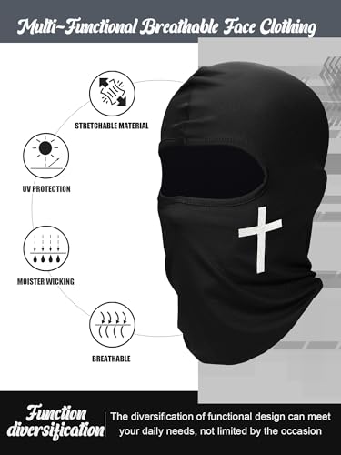 Image of SATINIOR 6 Pcs Ski Mask Cover Balaclava Full Face Mask Summer Face Cover UV Windproof Balaclava for Men Women Outdoor Sports