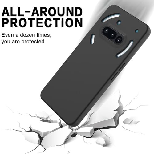 Image of amazon basics Mobile Cover for Nothing Phone (3a) 5G | Full Camera Protection | Premium Liquid Silicon Case | Flexible Bumper Case for Nothing Phone (3a) 5G (Black)