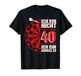 40. Geburtstag Geschenk Mann Spruch Dart Fan Double 20 T-Shirt