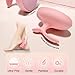 KmaxShip Nano Glass Foot File Foot Scrubber and Callus Remover, Heel Scraper for Cracked Heels, Dead Skin Remover, Foot Buffer for Soft Feet, Safe Pedicure Tool with Anti-Slip Handle(Pink)