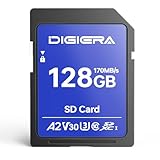 DIGIERA 128GB LS100 SDXC UHS-I Memory Card - up to 170MB/s, C10, U3, V30, 4K UHD, SD Card for Computers, Digital Cameras, Home Theatre Devices, Car Navigation Systems (1 Pack)