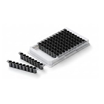 SPL Black Immunoplate Strip, Unibinding Flat Bottom 96 Well Stip 8 Well Vol. 400ul Sleeve 10 Case 100 Black
