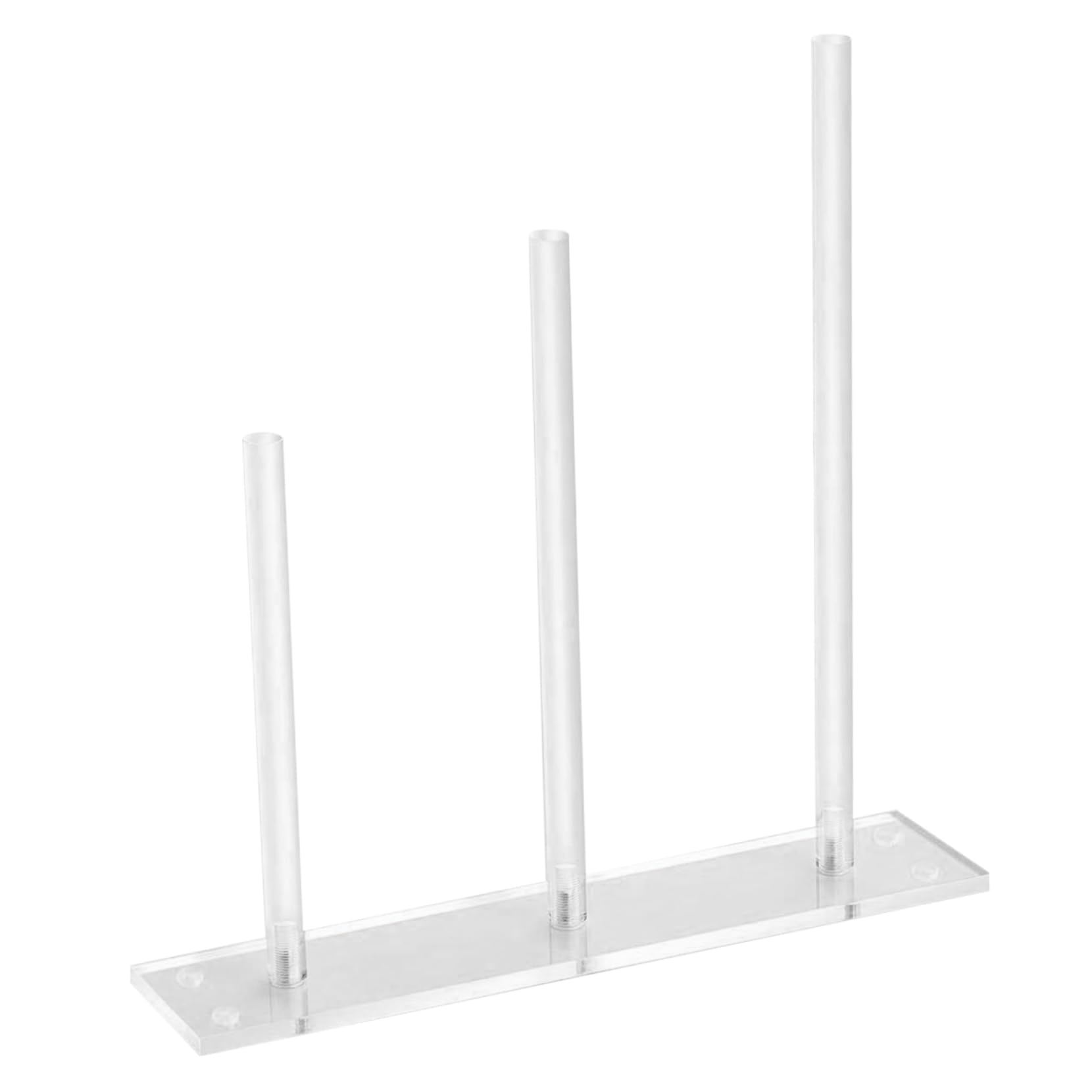 PithCogent Scrunchie Stand|Scrunchie Holder 3-Tiers Clear Organizer Acrylic Hair Band Holder for Women Teen Girls Non-slip Stable Hair Accessories Organizer