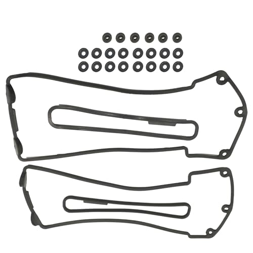 Image of PartsFlow Valve Cover Gasket Set & Grommets For 1999 2000 2001 2002 2003 2004 2005 BMW 540i 740i X5 E38 E39 E53 M62 B44