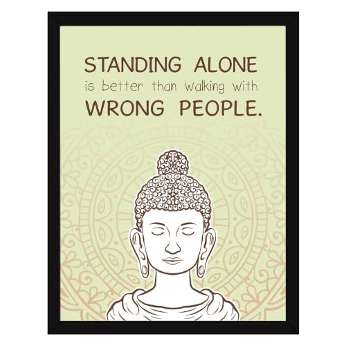Image of Chaka Chaundh - buddha quotes wall frames - Buddha frame with quotes for home & office - inspirational Motivational Gautam - (14 X 11 Inches) (buddha1)