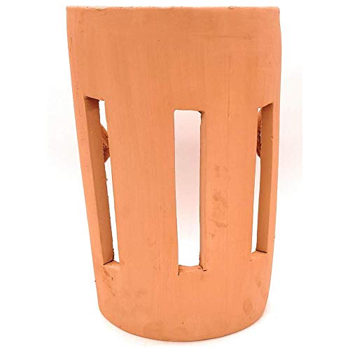 Aplique de pared teja rejillas para colgar barro natural 30 x 20 cm