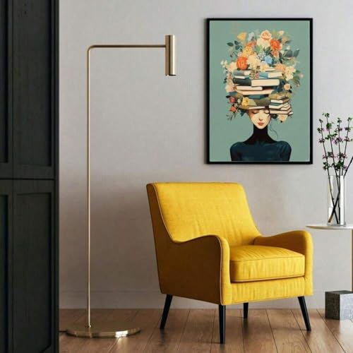 Affiche florale de bibliothèque déco murale salon vintage 50x70 - 3
