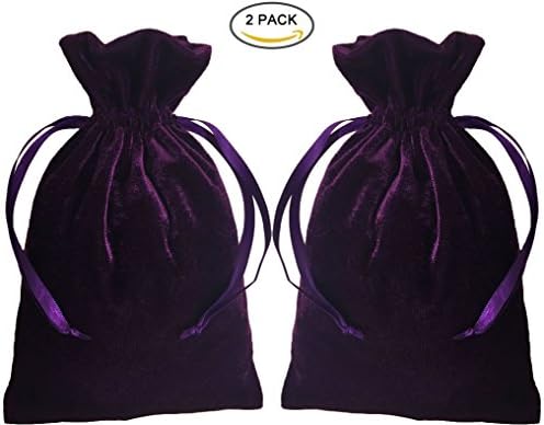 Paper Mart Tarot Bags Bundle: 2 Purple Luxury Velvet Bags 6" X 9"