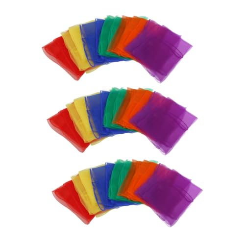 18pcs Juggling Dance Scarves for Boys and Girls Silk Dance Performance Veil Square Satin Play Scarf Random Color