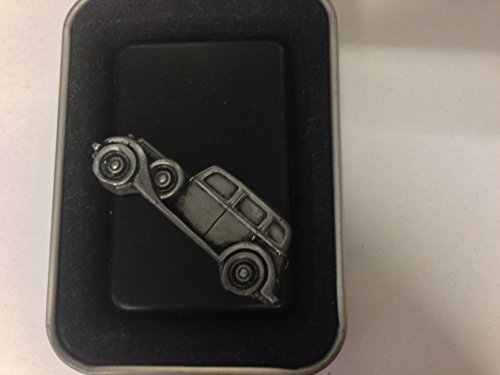 Briquet à essence 3D Armstrong Siddeley avec couvercle rabattable cadeau noir 14 ch