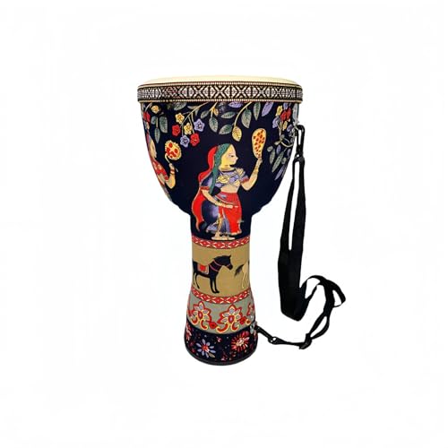 ジャンベ ハンドドラム パーカッション 民族楽器 初心者向け 収納バッグ付き | 合皮ヘッド、軽量、飾り物にも最適 (A12インチ)