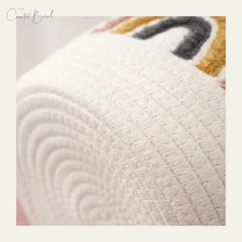 Organic Cotton Luxury Rainbow Basket Handmade Sustainable Recycable And Environmental Friendly In Neutral Earth Tones For Nursery Children Kids Home Organization Toys Books Container Decor #TOP4