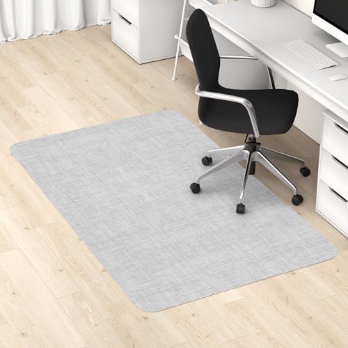 Image of Blvornl Office Chair Mat for Hardwood Floor, 45 inchx 53 inch Desk Computer Chair Mat for Hard Wood and Tile Floor, Large Anti-Slip Hard Floor Protector Rolling Chair Mat, PVC Mat Desk Rug for Office Home
