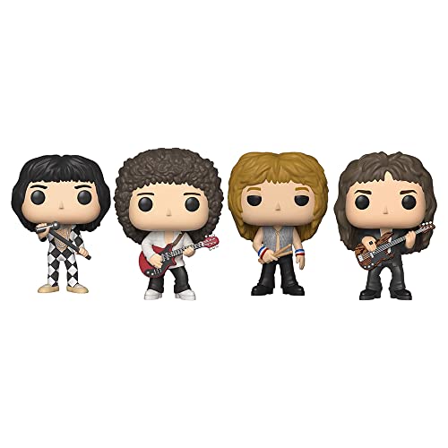 Funko Pop! 4-Pack Rocks: Queen – Freddie Mercury/Brian May/Roger Taylor/John Deacon (Special Edition) Vinyl Figures - Les Beatles, Paul McCartney, John Lennon, RIngo Starr, George Harrison Funko Pop! 4-Pack Rocks: Queen - Freddie Mercury/Brian May/Roger Taylor/John Deacon (Special Edition) Vinyl Figures