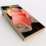 Skin Decal Vinyl Wrap for Cornhole Game Board Bag Toss (2xpcs.) / Japanese Sushi