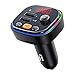 Produktbild SHGK Bluetooth FM Transmitter Auto Wireless Radio Adapter mit Mikrofon & 2 USB Aufladung, Universelles Ladegerät, LED Display Freisprechen Car Kit, Musik Player Unterstützt TF Karte Disk