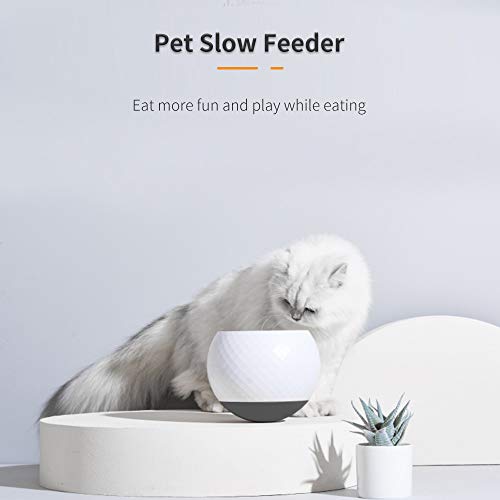 Anself els animal de estimação Pet Dog Feeder Slow Food Eating No Spill Pet Bowl Interativo Tumbler