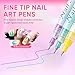 12 Colors Nail Art Pens Set, Nail Art Markers Nail Polish Pens Quick Dry, Graffiti Dotting Pen Drawing Painting Liner Pen Metal Tip for DIY Nail Art Beauty Adorn Manicure Home Salon, Adult Kids