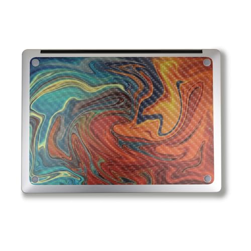 Image of Carbon Fiber Laptop Skin Compatible with Surface Laptop 7 15 inch (2024) - Lava Water - Premium 3M Vinyl Protective Wrap Decal Cover - Easy to Apply | Crafted in The USA by MightySkins
