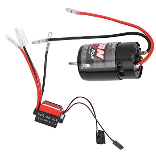Dilwe 550 Brushed Motor,360A Brushed Electronic Speed Controller ESC,Remote Control Vehicle Motor for 1/10 RC Car (29T) - Image 2