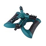 Rasensprenger Automatischer 360 Grad drehbarer Bewässerungssprüher für Garten Hof Einstellbarer Sprühwinkel und Abstand Gartenwerkzeug mit gleichmäßigem regenähnlichem Wassermuster ABS-Konstruktion