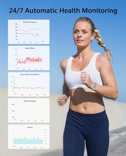 Image of SOUYIE Smart Bracelet for Men Women, 24 /7 Health Activity Fitness Trackers