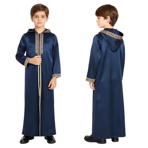 Robe Ramadan garçon Jugaoge à capuche pour fêtes religieuses et soirées