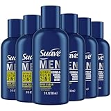 Suave Men’s 3-in-1 Shampoo, Conditioner, & Body Wash, Travel-Size 6-Pack, Citrus Rush, 3 Oz Ea