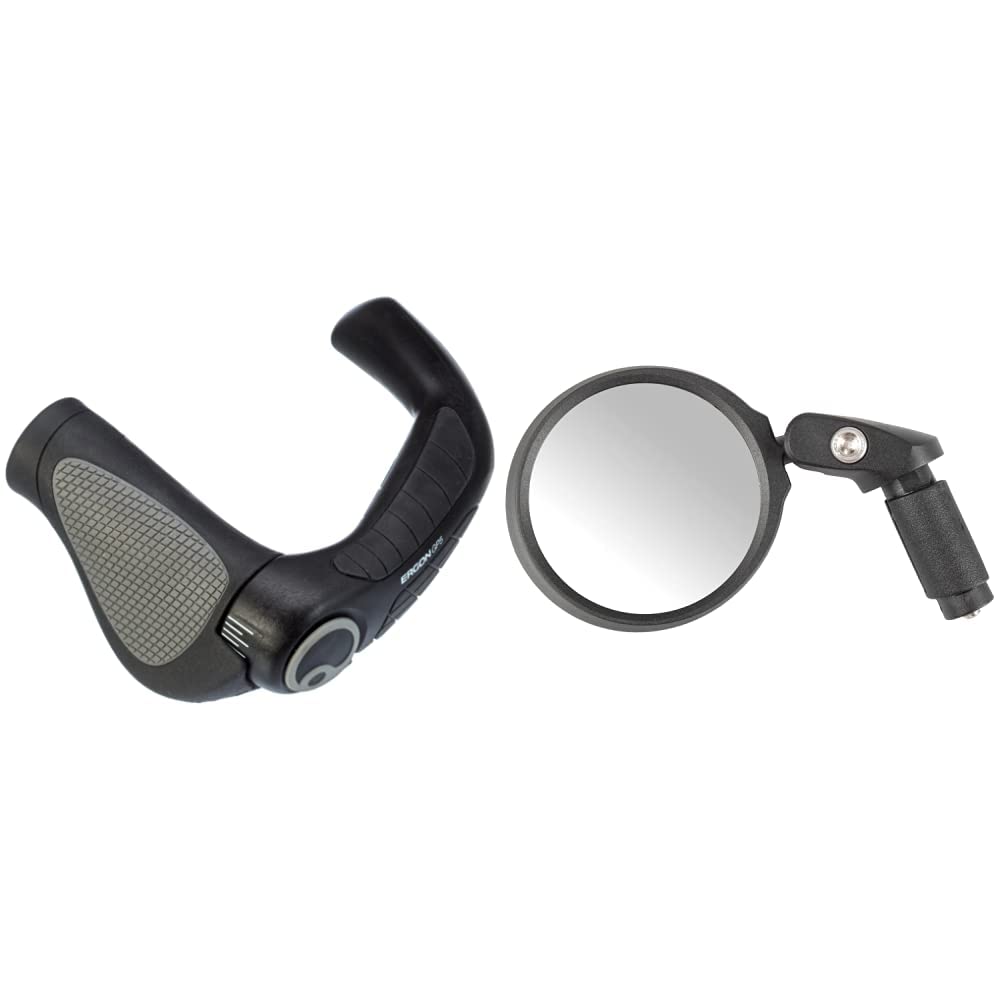Ergon – GP5 Fahrradgriff | Ergonomisch mit extra-langem Bar-End | Trekking, Touring | Small