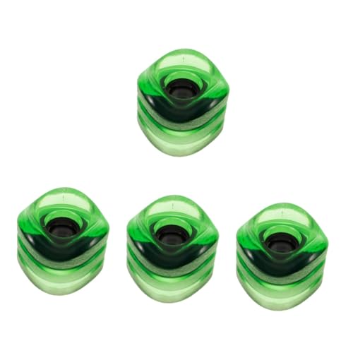 Abaodam 4pcs Curved Edge Skateboard Wheel Replacement Transparent PU Wheel for Danceboarding Street Brushing and Wave Elasticity for Enhanced Stability and Control