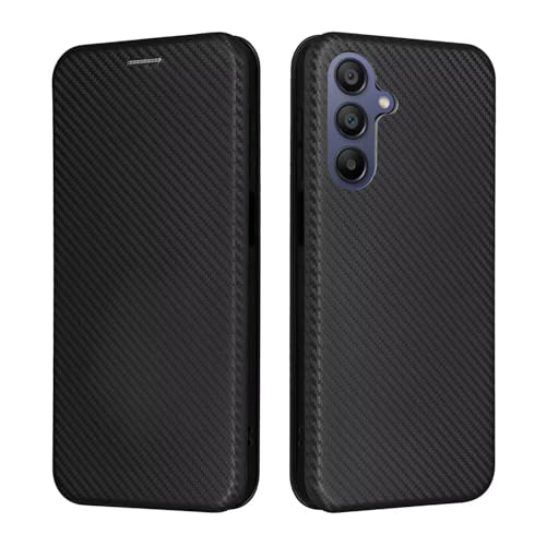 BEENTRYS Cuero Funda para TCL 20B Funda,Fibra de Carbono Cartera Cubierta Ranura para Tarjeta Función Soporte Cierre Magnético PU Regalo Antigolpes Carcasa-Negro