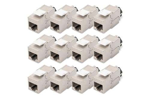 DIGITUS Module Keystone Cat 6A – 12 pièces – Organisateur de câbles
