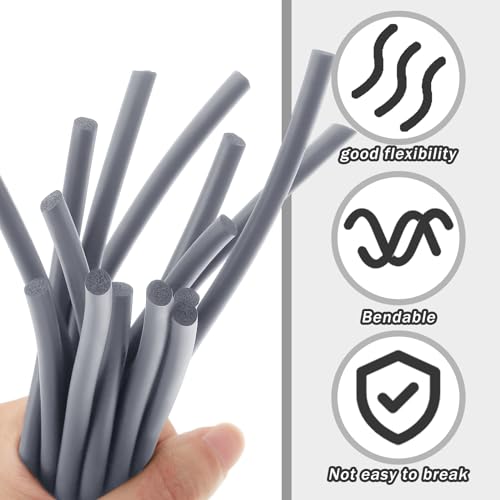 Image of Frienda Backer Rod Foam Rubber Caulk Saver Concrete Expansion Joint Filler Weather Strip Seal for Gaps and Joints (Grey,1 /8 Inch X 50 ft)