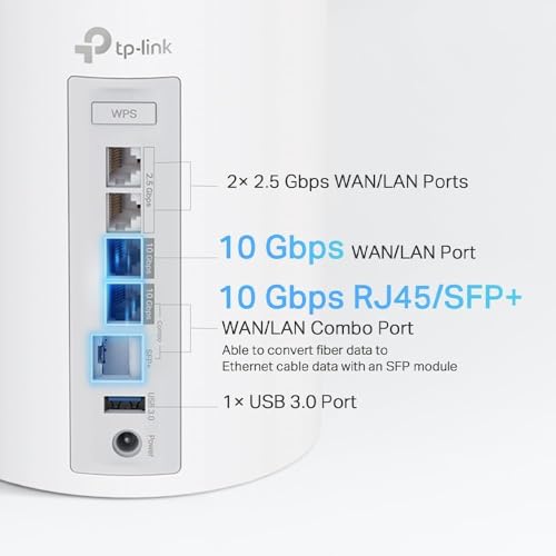 undefined TP-Link Deco BE95 BE33000 Quad-Band WiFi 7 Mesh System - for Whole Home Coverage up to 7800 Sq.Ft w/AI-Driven Smart Antennas, 10G Multi-Gig Ethernet Ports, Replaces Router and Extender (2-Pack) の商品画像 8