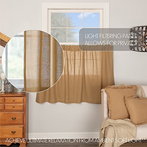 VHC-Brands-Burlap-Natural-Farmhouse-Primitive-Curtains-Solid-Color-Tier-Set-of-2-36×36 VHC Brands Burlap Natural Farmhouse Primitive Curtains Solid Color Tier Set of 2 36×36