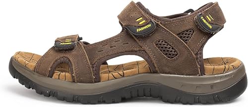 REBCACE Sandali da uomo Trekking Scivoli da spiaggia Sandalo estivo sportivo open toe da esterno,48,B