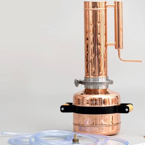 Copper Pro Hydrosol Distiller Kit 1.3G (5L) | Column 0.53G (2L) - Plant Extractor, Hydrosol Machine, Hydrosol Still Maker for Home Use