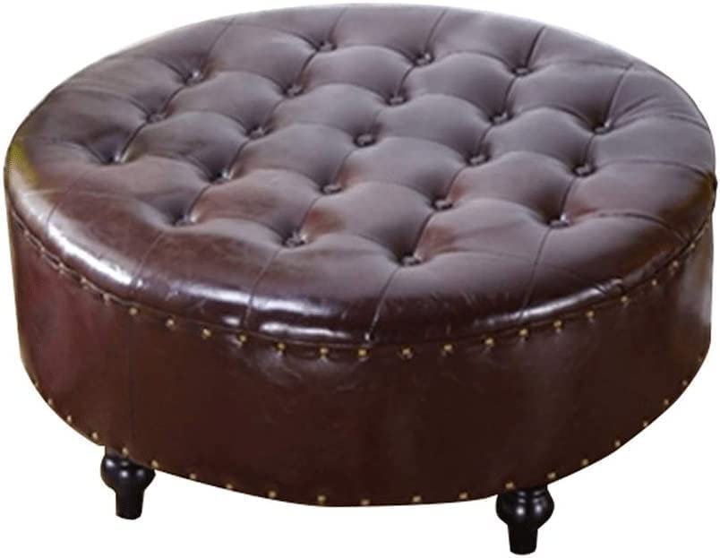 Tabouret de canapé marron pour un salon chaleureux et bien rangé