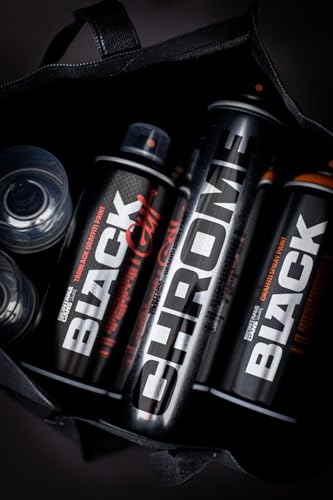Montana TARBLACK + srebrny chrom | 6 x 600 ml wysokociśnieniowych sprayów | odporny na warunki zimowe | optymalna wydajność również w zimnym klimacie!