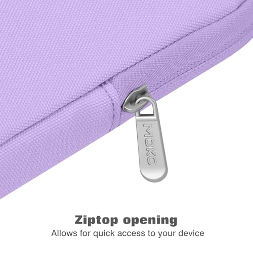Image of MoKo 9-11 Inch Tablet Sleeve Bag Carrying Case Fits New 11inch iPad Air M4, iPad A16 2025, iPad Pro 11 M4, Air 5 /4 /3, iPad 10 /9 /8th Gen, Tab S8 /S9 11 inch, Tablet Carrying Case, Lilac