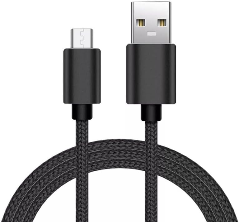 Braided USB Cable Charging Cord/Charger Power Lead Wire Compatible with 1Mii B03 Bluetooth Transmitter Receiver/Black / (3m / 9.9ft)