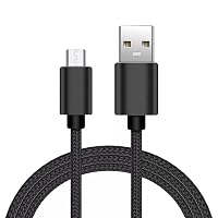 iTechCover Braided USB Cable Charging Cord/Charger Power Lead Wire Compatible with Asus Nexus 7 By Google Tablet PC/Black / (3m / 9.9ft)
