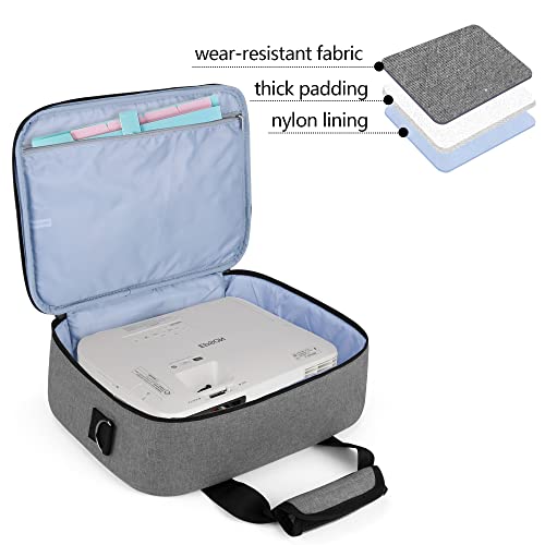 image for Luxja Projector Case, Projector Bag with Accessories Storage Pockets (