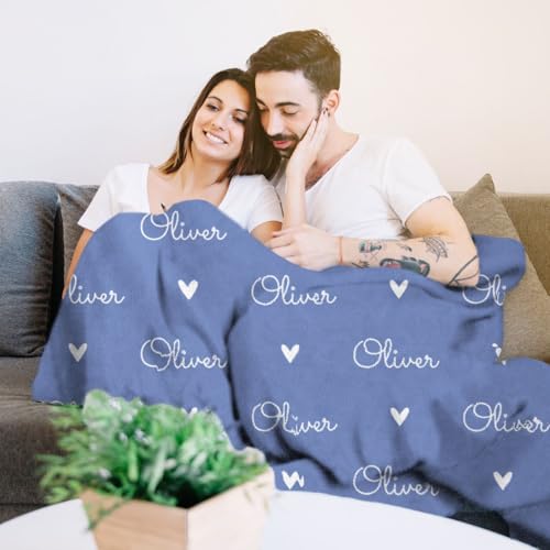 Image of PUREFLY Ships Next Day-Personalized Blanket for Kids- Custom Blanket with Name for Teen Girls and Boys, Birthday Gifts for Women and Men, Customized Flannel Throw, Christmas Blankets Gifts for Baby