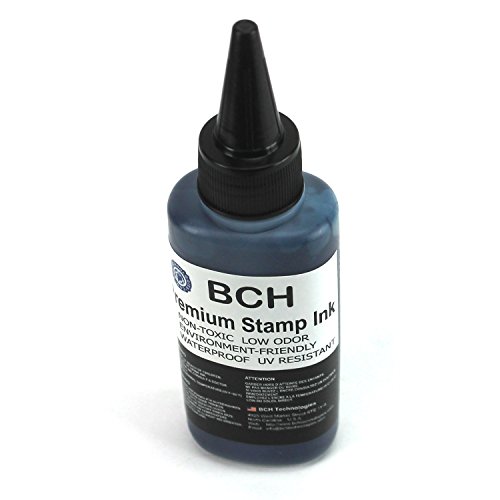 Black Stamp Ink Refill By Bch - Premium Grade - 2.5 Oz #TOP1