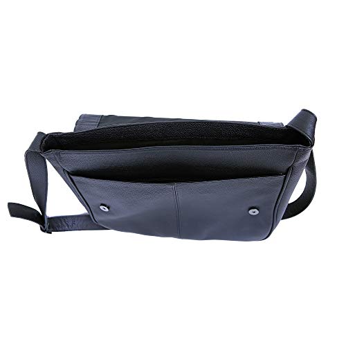 Bolsa/Pasta em Couro com Porta Notebook UomoVitali Preto