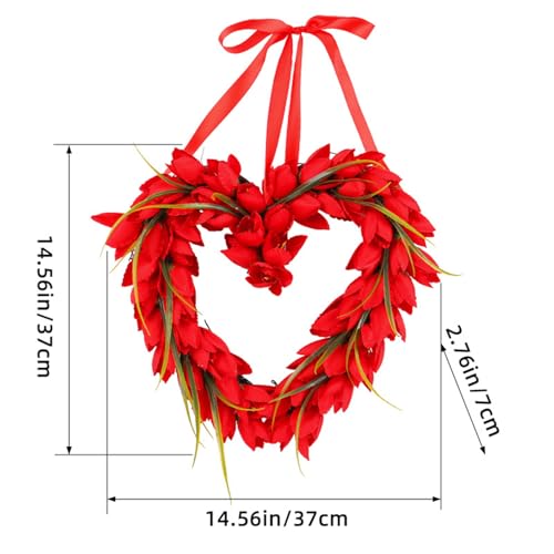 Couronne de Saint-Valentin en cœur pour égayer une entrée triste