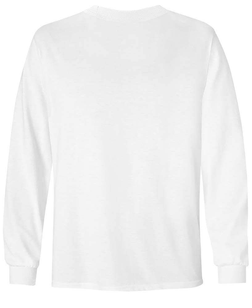 Joe de EE. UU. Juventud Manga Larga 100% algod n Camisetas en 16 Colores - Blanco -