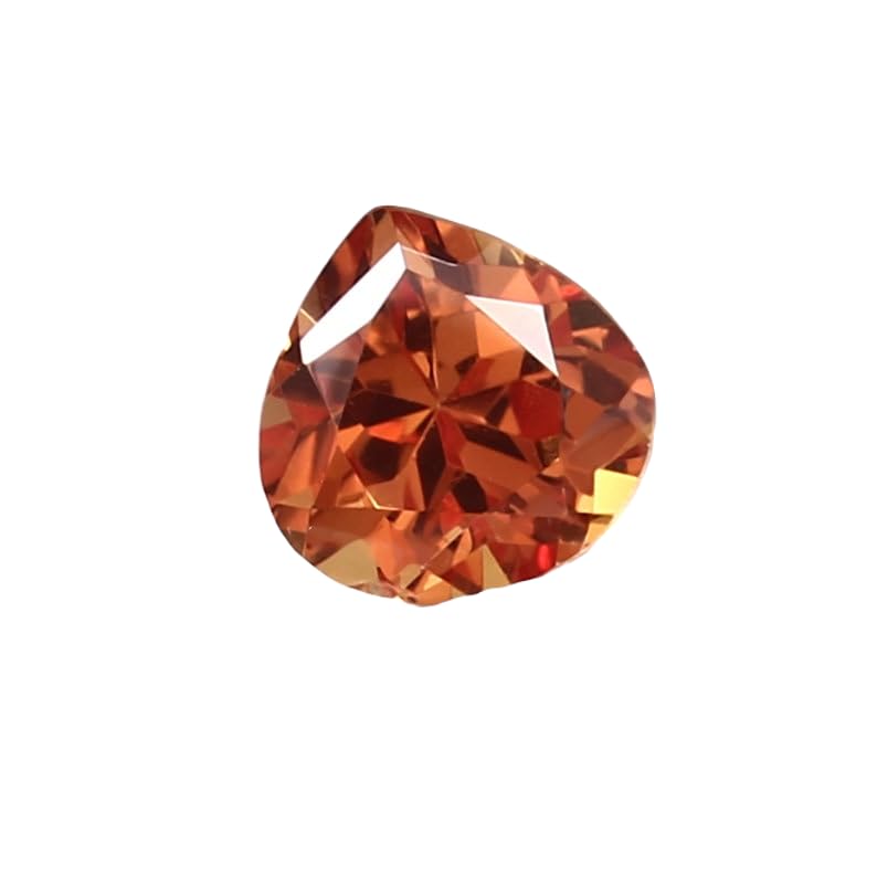 Saphir orange Fanta naturel 9x9mm pierre pour bague collier pendentif DIY