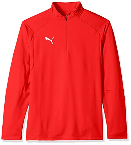 PUMA Men s Liga Training 1 4 Zip Top, Red White, L